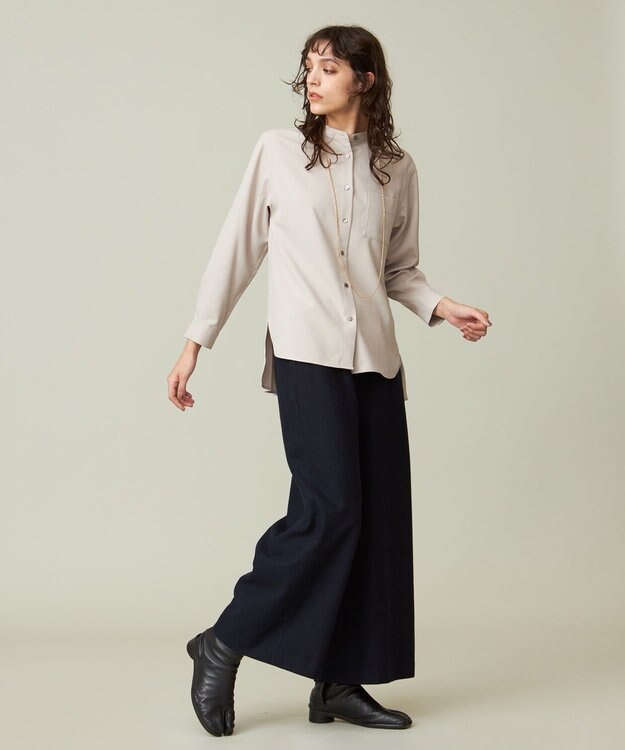 J.PRESS YORK STREET 【WOMEN】バックプリーツ ブラウス ベージュ系