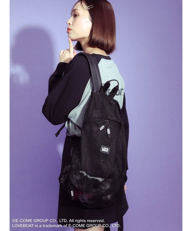 Green Parks ■ＬＯＶＥ　ＢＯＡＴ　メッシュリュック Black