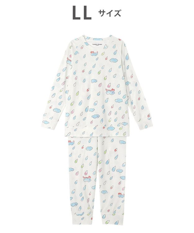 tsumori chisato SLEEP ツモリチサト パジャマ 長袖 長ズボン ルームウェア 綿混(本体) 接結天竺素材 ソフトな風合い 上下セット かぶりタイプ tsumori chisato SLEEP UDX555 /ワコール アイボリー
