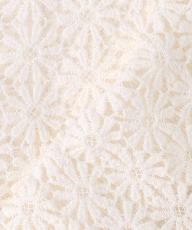 組曲 【先行予約・前後着用可】コットンフラワーレーシー カーディガン ホワイト系