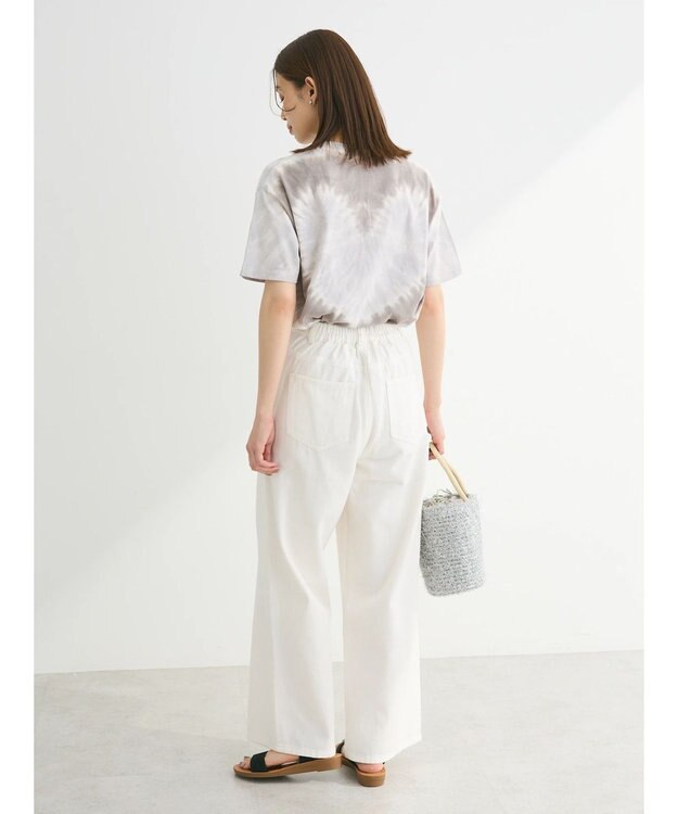 Green Parks ・ＥＬＥＮＣＡＲＥ　ＤＵＥ　ホワイトデニムタックパンツ White