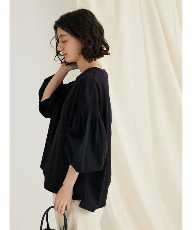 CRAFT STANDARD BOUTIQUE Ｌ／Ｒキャンバスドッキングカットプルオーバー Black