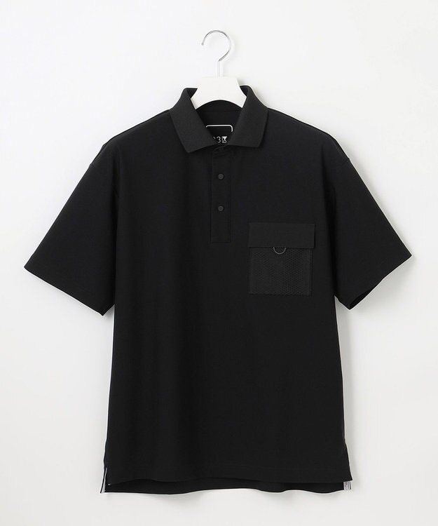 23区GOLF 【MEN】機能に優れた新素材「AIR TOOL」ポケットポロシャツ ブラック系