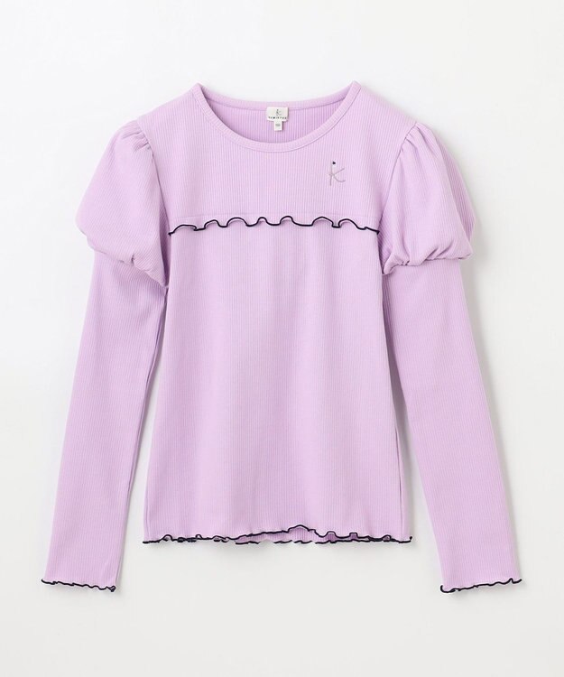 組曲 KIDS 【150-160㎝】パフスリーブ トップス ラベンダー