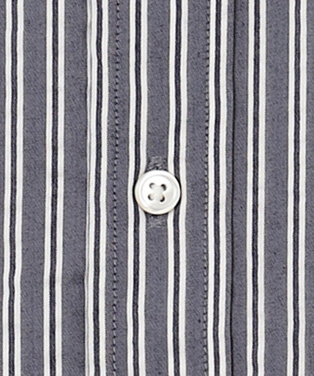 J.PRESS MEN 【クールマックス】サッカーマルチストライプ バンドカラーシャツ ネイビー系1