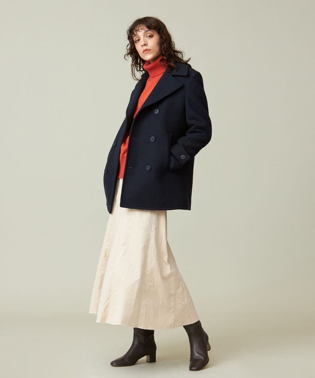 J.PRESS YORK STREET 【UNISEX】メルトン Pコート ネイビー系