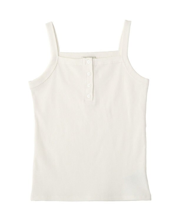 earth music&ecology ヘンリーネックキャミソール Off White