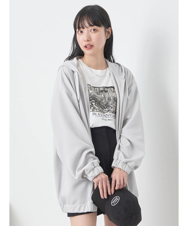 earth music&ecology ＵＶカット加工パーカー Light Gray