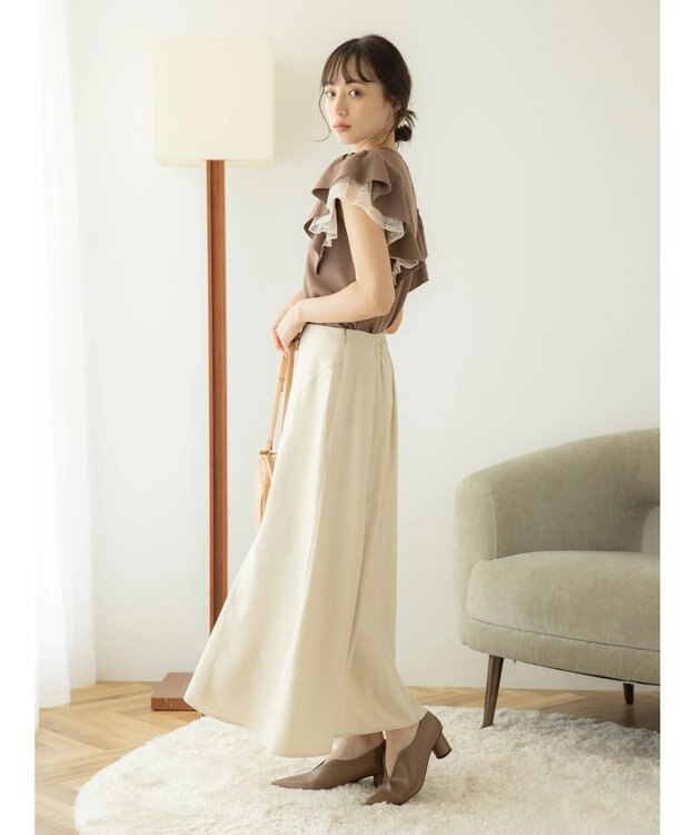 earth music&ecology フレアスカート Beige