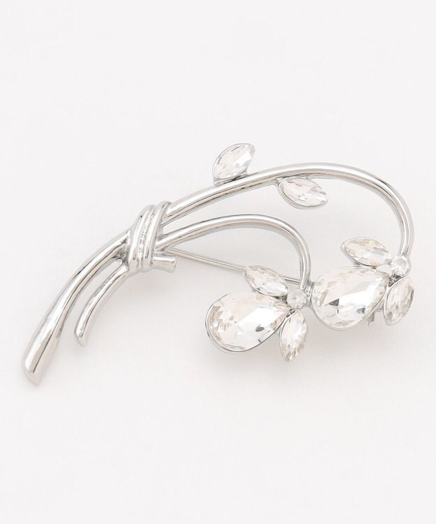 TOCCA RIBBON＆FLOWER BROOCH NECKLACE 2セット ブローチネックレス シルバー系