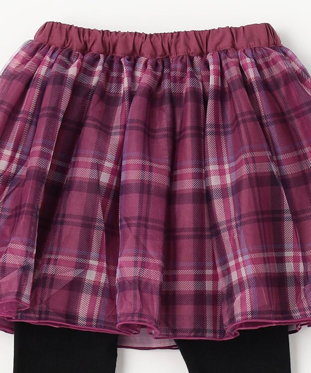 ANY KIDS チュール スカッツ ピンク×チェック