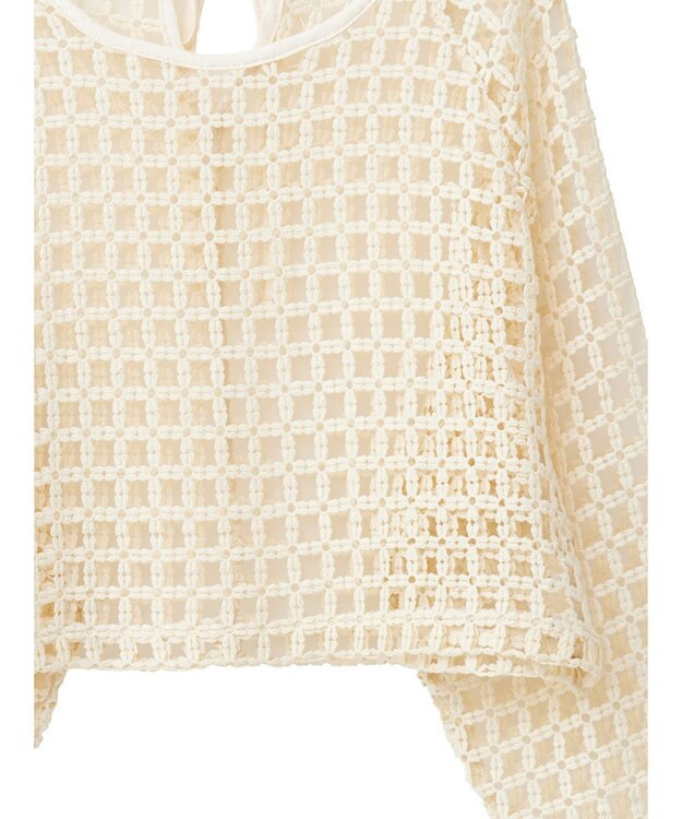 Green Parks ・ＳＵＧＡＲ　ＳＰＯＯＮ　フラワーメッシュプルオーバー Ivory