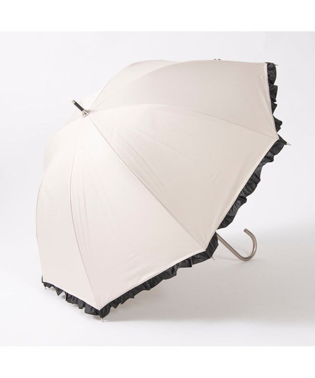 UNBILLION カシュネ cachenez / 【晴雨兼用】【日傘】 【UV カット率99.999.9％以上】PUバイカラーフリルバルーンショートパラソル ベージュ