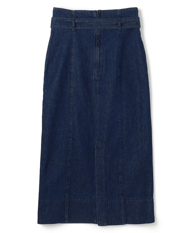 BEIGE， 【洗える・Oggi ８月号掲載】NAVIGLIO / ベルト付きハイウエストデニムスカート Indigo