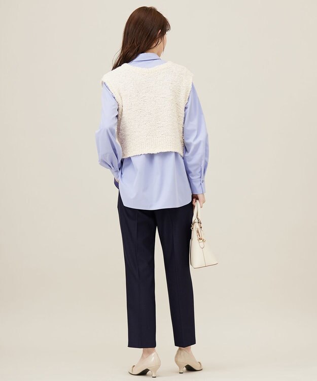 ANY SIS 【前後着用可】リボンヤーン ベスト アイボリー