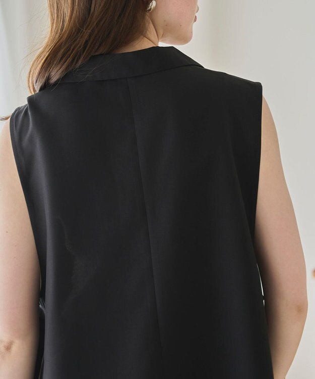 WEGO リネンライクサイドベルトベスト ブラック