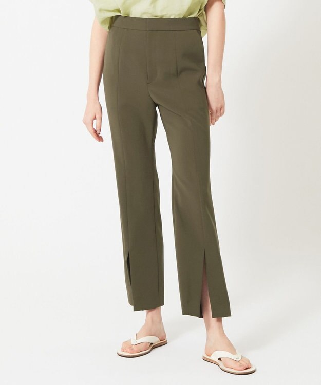 BEIGE， PAULOWNIA / フレアパンツ Khaki