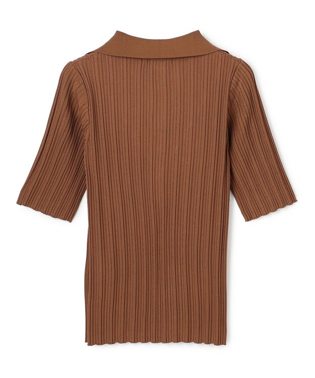 BEIGE， LABRADO / ランダムリブ スキッパーニット Brown