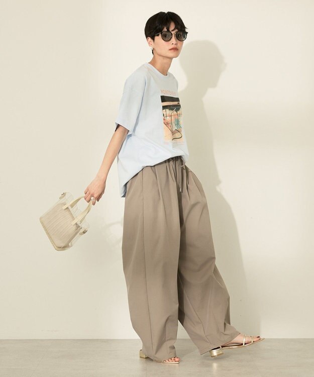 AMERICAN HOLIC フォトプリントＴシャツ Sax