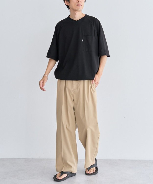 CRAFT STANDARD BOUTIQUE カノコドロストラグランＴシャツ Black