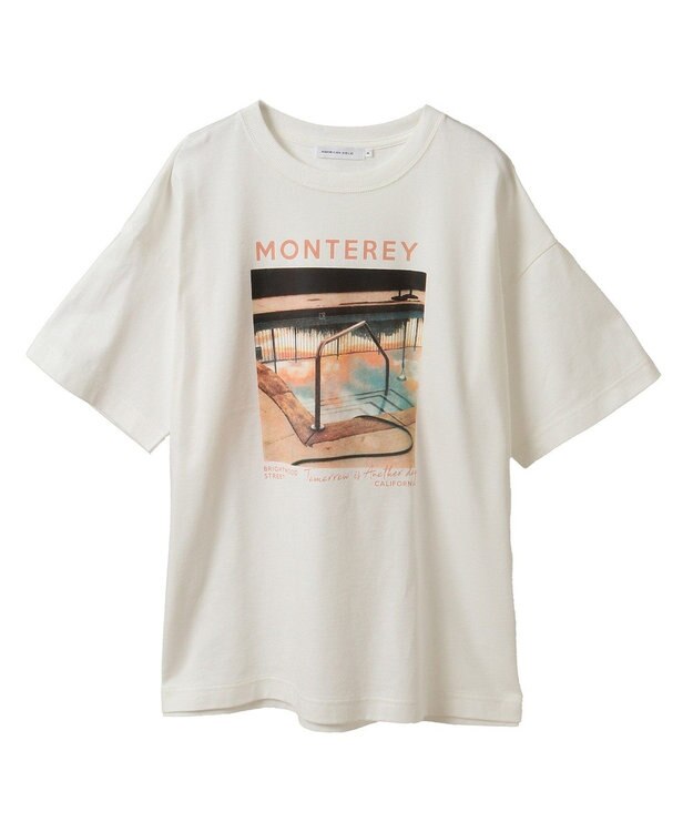 AMERICAN HOLIC フォトプリントＴシャツ Sax