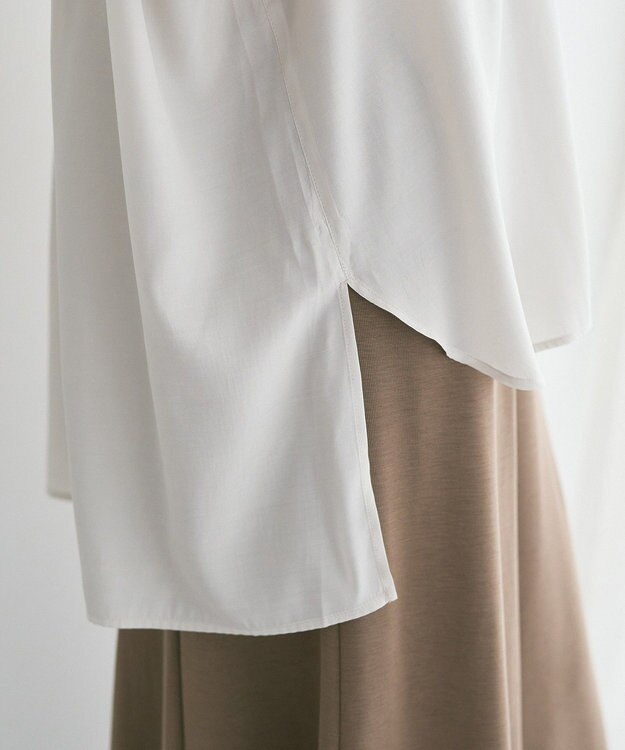 YECCA VECCA 【セットアップ可能】ポケットスキッパーシャツ Gray Beige