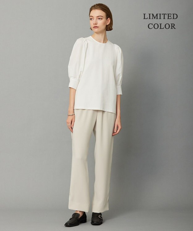 ICB L 【WEB限定カラーあり・洗える】 ライトダブルクロス ストレートパンツ トープ系