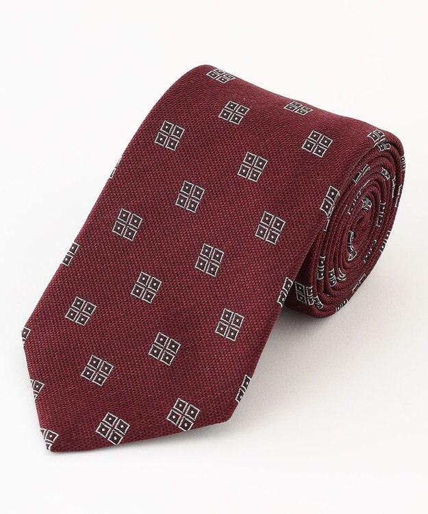 J.PRESS MEN 【J.PRESS SPUN SILK COLLECTION】小紋柄ネクタイ ワイン系7