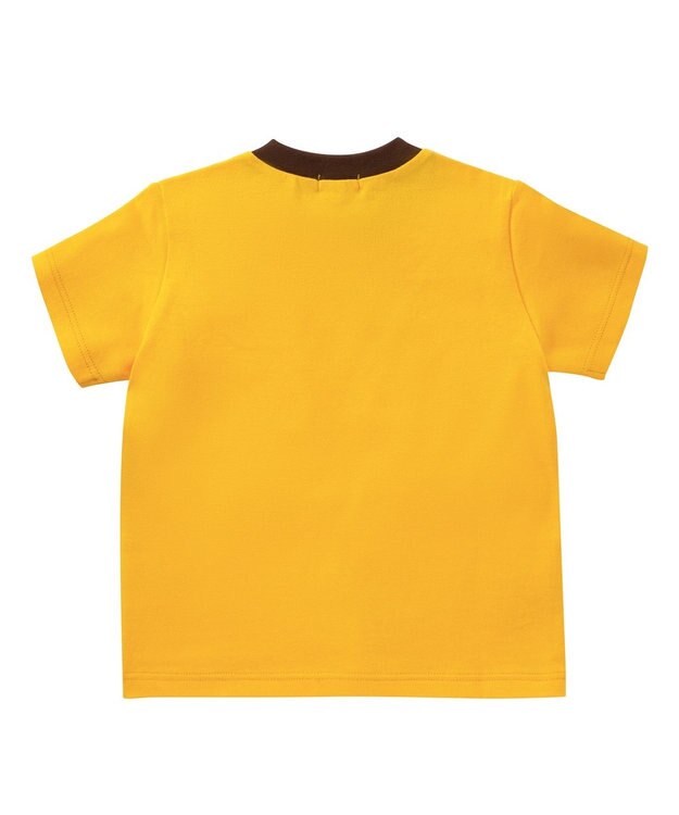 MIKI HOUSE HOT BISCUITS ひょっこりキャラクター 半袖Tシャツ 黄