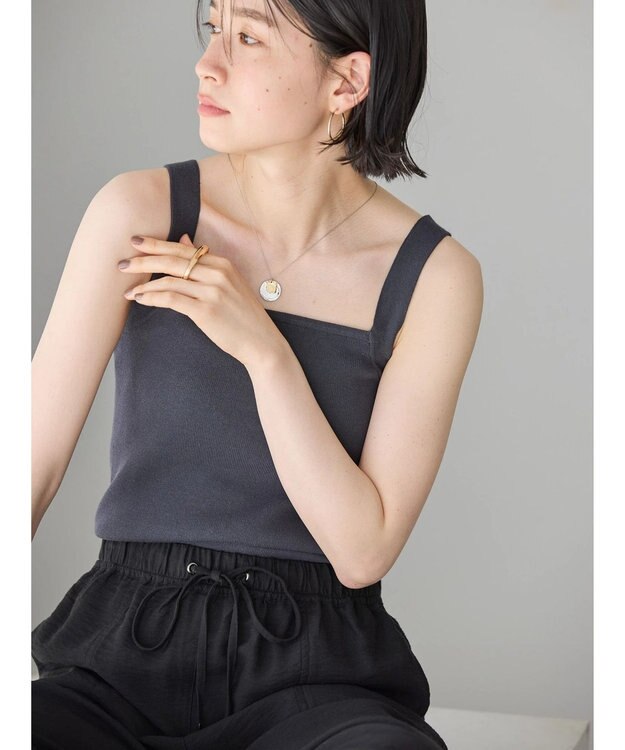 AMERICAN HOLIC ニットキャミソール Charcoal Gray