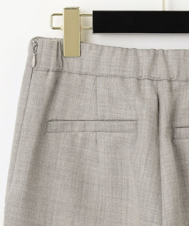 GRACE CONTINENTAL ウールストレッチセミワイドパンツ グレー