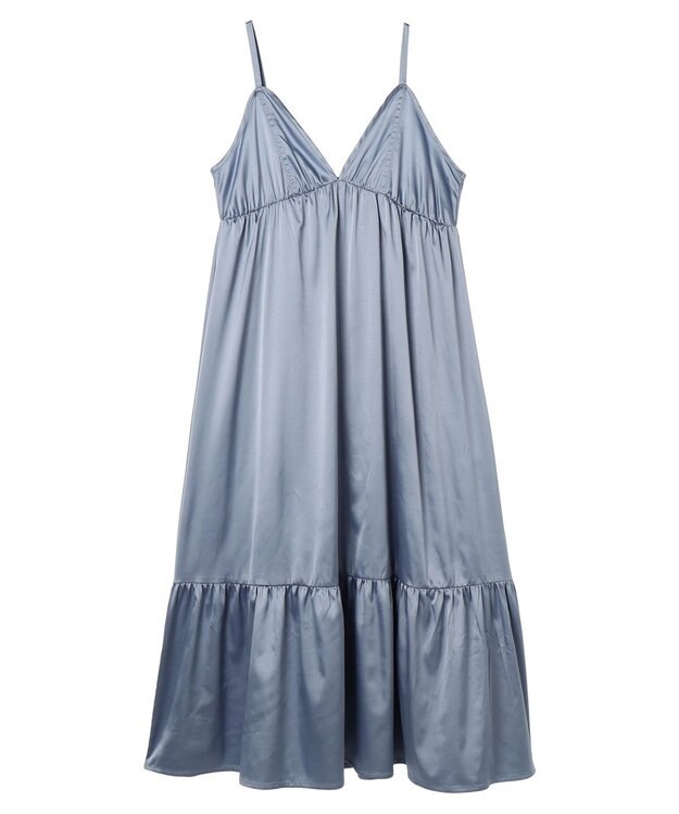 earth music&ecology ＳＥＴ２点ティアードペチドレス＋チュールワンピース Blue