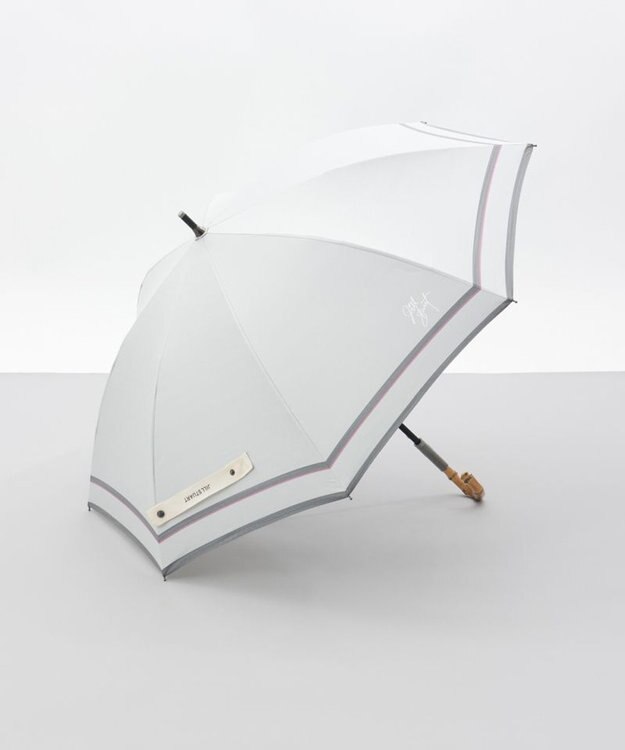 AURORA 【 JILL STUART（ジル スチュアート）】先染めボーダー晴雨兼用傘(長傘) ベージュ