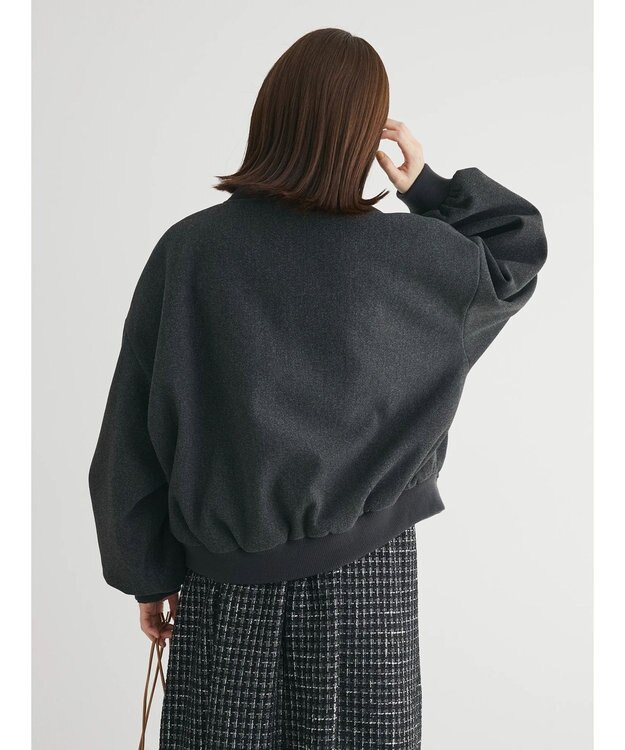 Green Parks ・ＥＬＥＮＣＡＲＥ　ＤＵＥ　ウールライクブルゾン Charcoal Gray