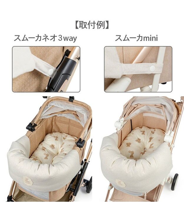 PET PARADISE ペットパラダイス くまちゃん クール カート用 クッション 《アイス柄》 ホワイト