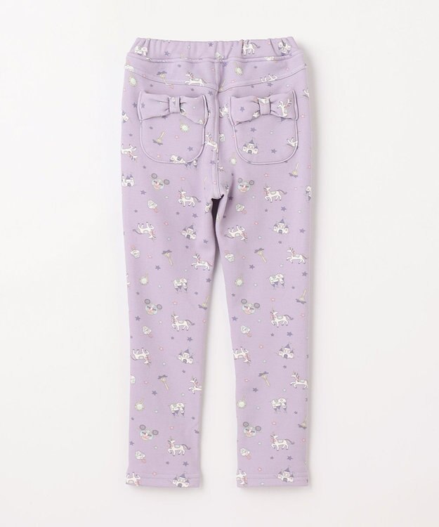 ANY KIDS 7days 裏シャギー 総柄 パンツ ラベンダー系ユニコーン柄