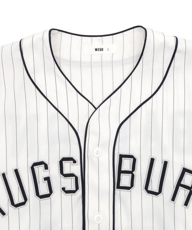 WEGO 【ユニセックス着用ITEM/MLサイズ展開】ベースボールシャツ（SS） ホワイト