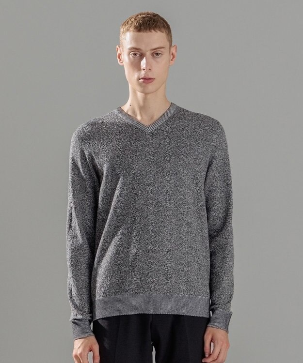 JOSEPH HOMME ライトアムンゼン　Vネック ライトグレー系