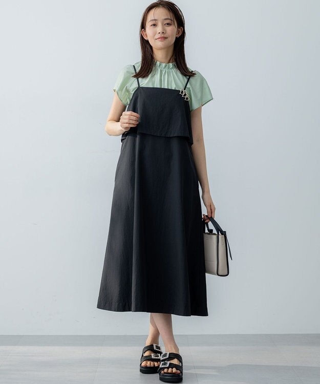 組曲 カールマイヤーハイネック ブラウス グラスグリーン系