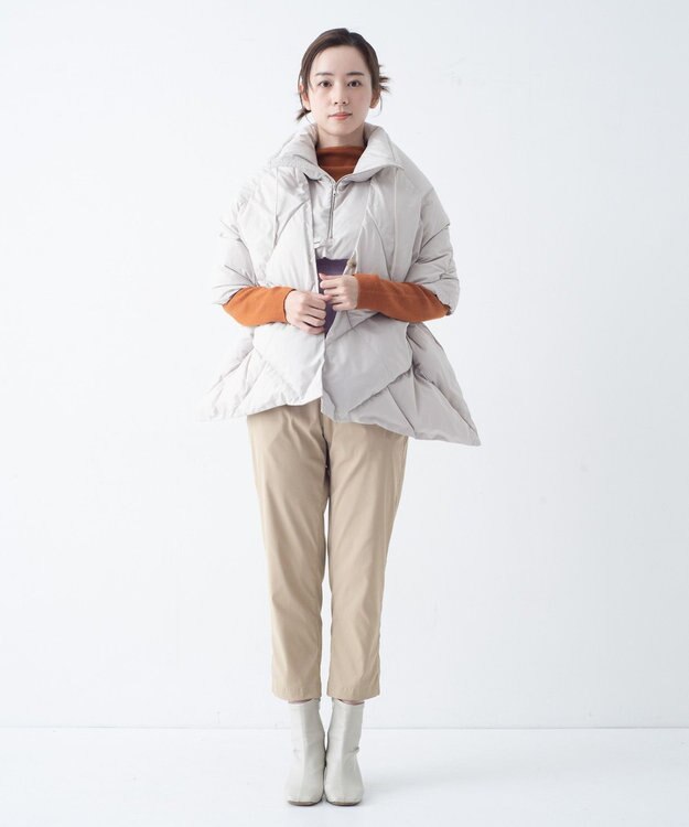 KWD 【日本製/UNISEX】DOWN SHAWL グリーンダウン ダウンショール グレージュ