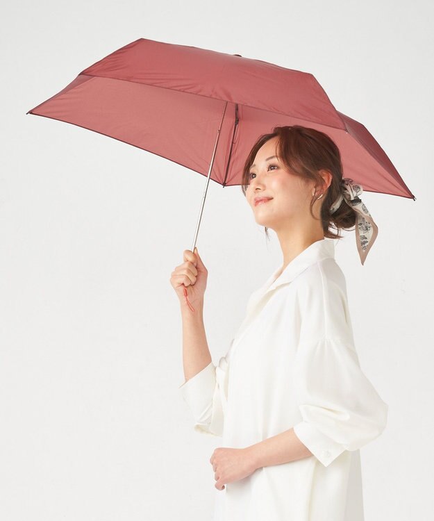 MOONBAT 【Pitaa】 pen プレーン 無地  折りたたみ傘 雨傘 超軽量 50cm ダークオレンジ