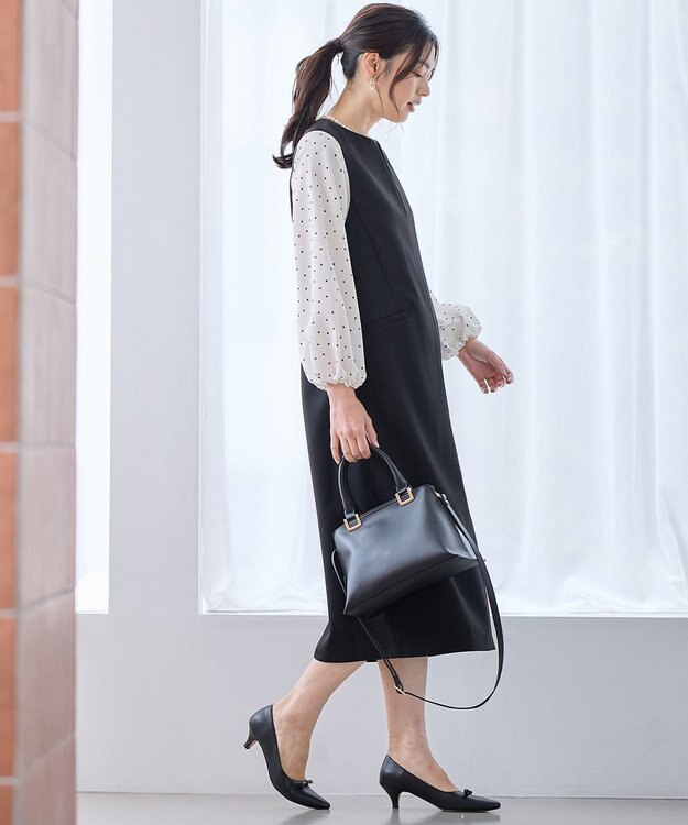 ANY L キーネックジャンスカ ブラック