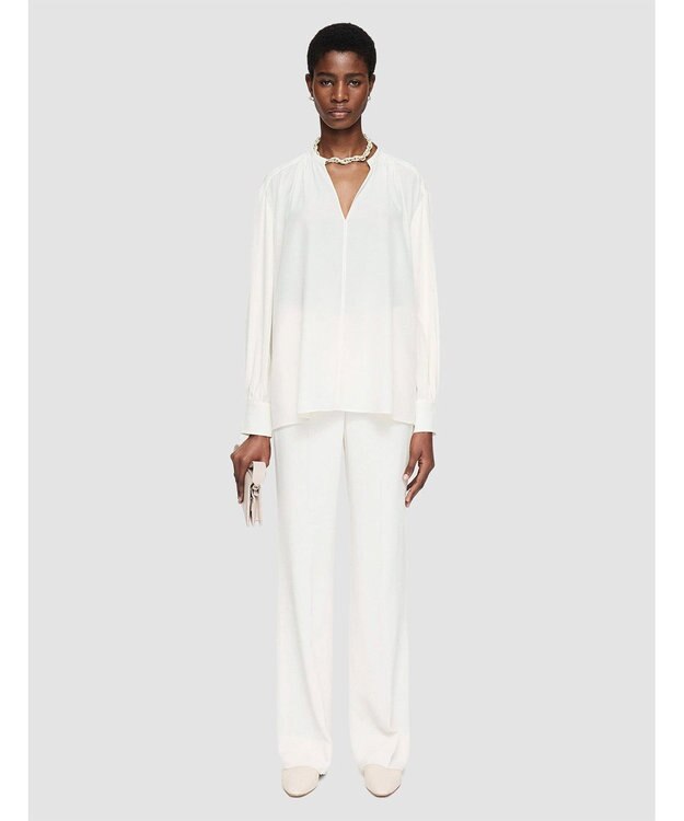 JOSEPH ニューCDC　オープンネックブラウス Ivory