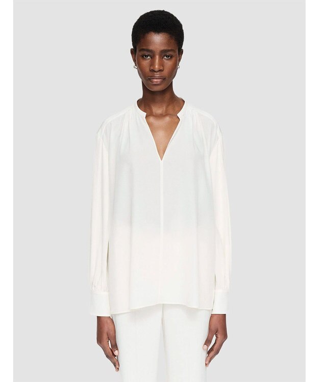 JOSEPH ニューCDC　オープンネックブラウス Ivory