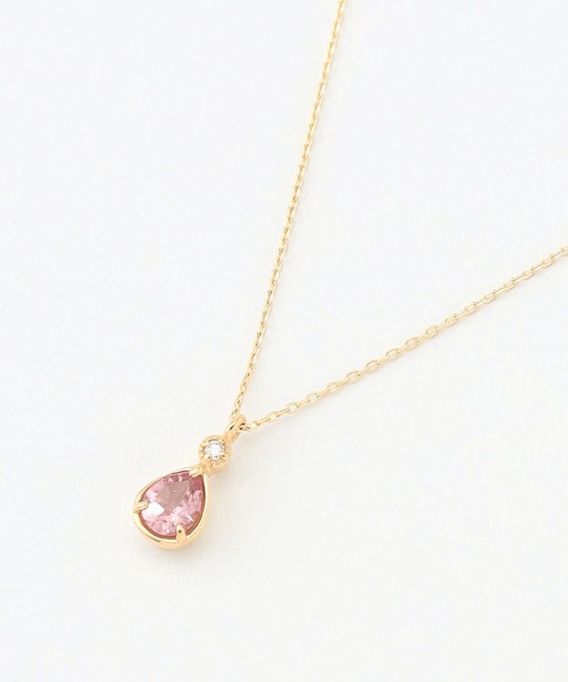 TOCCA 【WEB＆数量限定】PIECE OF FLOWER NECKLACE K10 ピンクトルマリン ダイヤモンド ネックレス ピンクトルマリン