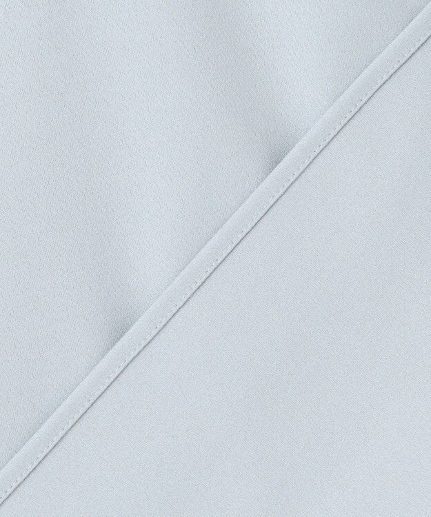 ICB L イージージョーゼット ピンタックカットソー サックスグレー