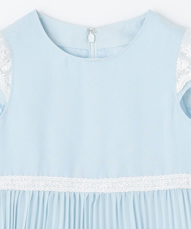 ANY KIDS シフォンプリーツワンピース サックスブルー