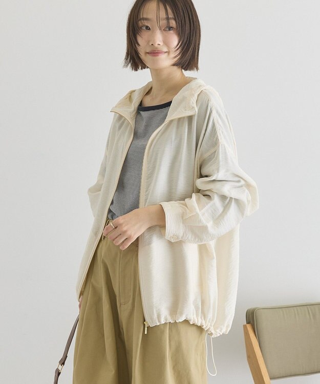 AMERICAN HOLIC フーディーシアーブルゾン Ivory