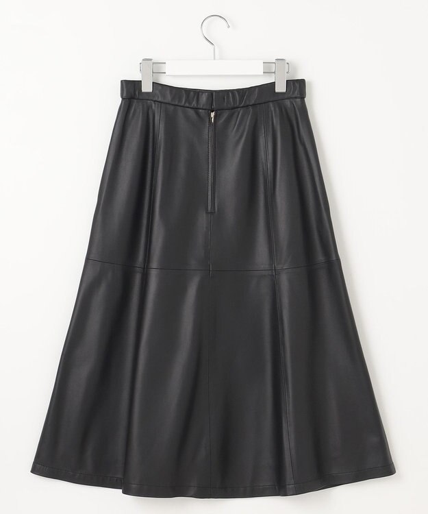 自由区 ラムレザー スカート ブラック