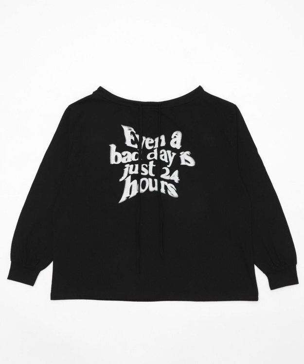 WEGO ドローストリングロゴオフショル ブラック